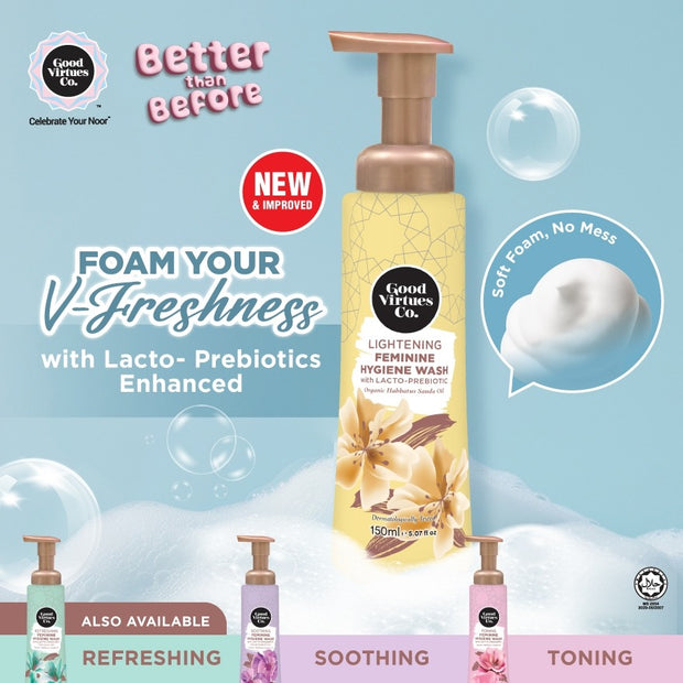 Good Virtues Co. Lightening Feminine Hygiene Wash with Lacto-Prebiotic 150ml