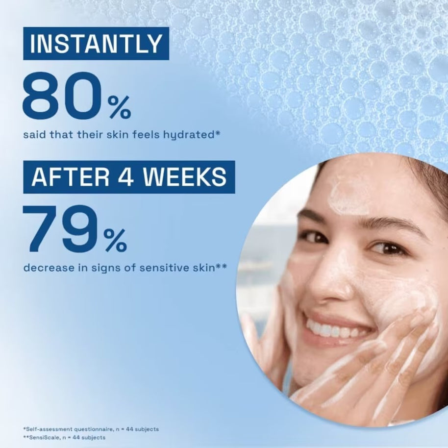 Cetaphil Hydrating Foaming Cream Cleanser (For Normal To Dry, Sensitive Skin With Prebiotic Aloe) 473ml