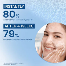 Cetaphil Hydrating Foaming Cream Cleanser (For Normal To Dry, Sensitive Skin With Prebiotic Aloe) 473ml