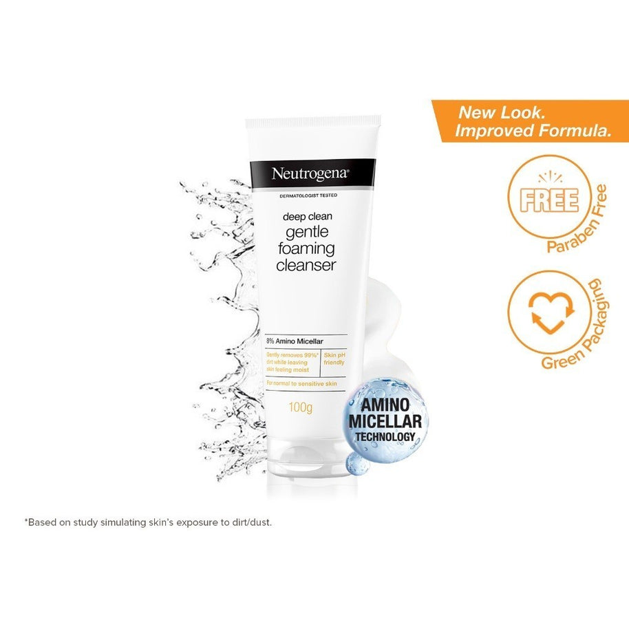 Neutrogena Deep Clean Foaming Cleanser 100g (Scrub/Gentle/Acne/Hydrating/Brightening/Soothing)