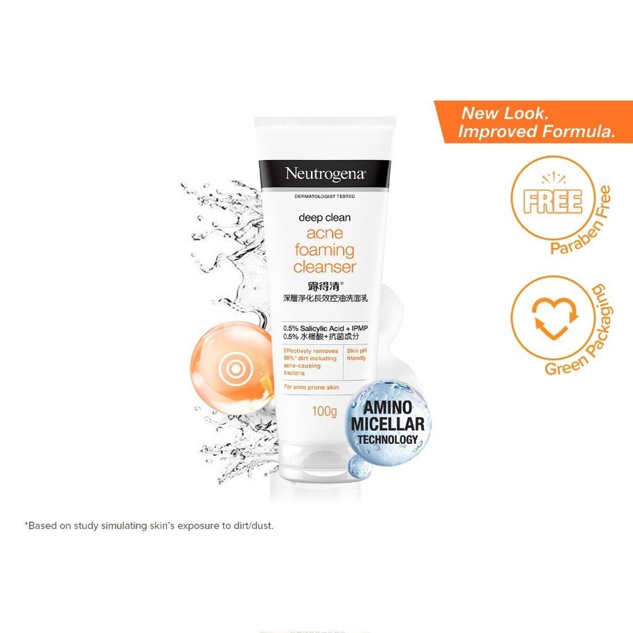 Neutrogena Deep Clean Foaming Cleanser 100g (Scrub/Gentle/Acne/Hydrating/Brightening/Soothing)