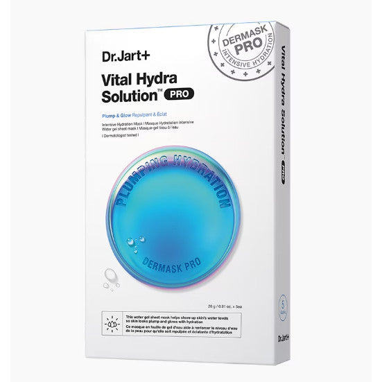 DR.JART+ The Mask Vital Hydra Solution ™ Pro Glow Face Mask with Hyaluronic Acid (26g*5 pieces)