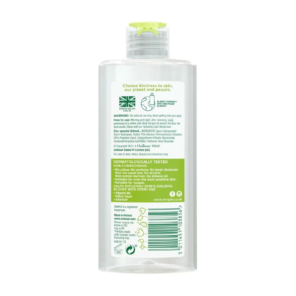 Simple Kind To Skin Soothing Facial Toner 200ml