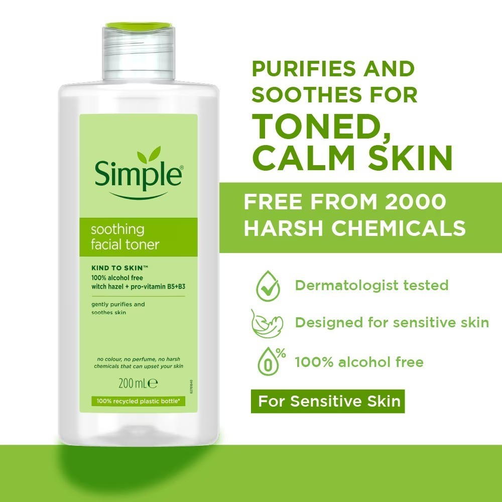 Simple Kind To Skin Soothing Facial Toner 200ml