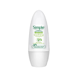 Simple Anti-Perspirant Deodorant Roll-On Soothing 45ml - Unfragranced with Aloe Vera
