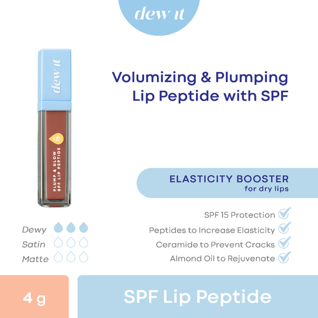 Dew It - Lipe Peptide Dewy Nude SPF 15 4g