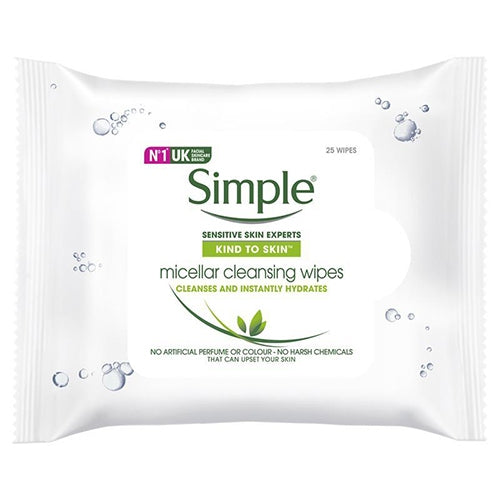 Simple Kind to Skin Micellar Cleansing Wipes 25 sheets