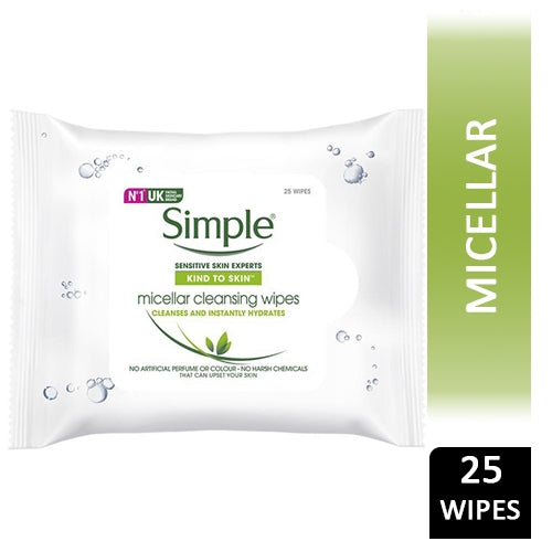 Simple Kind to Skin Micellar Cleansing Wipes 25 sheets