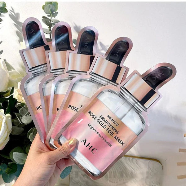 AHC Premium Brightening Rose Gold Foil Mask 25g(5 pieces)