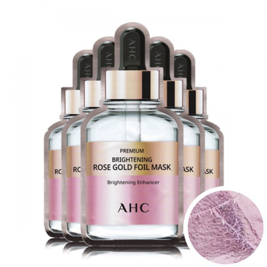 AHC Premium Brightening Rose Gold Foil Mask 25g(5 pieces)